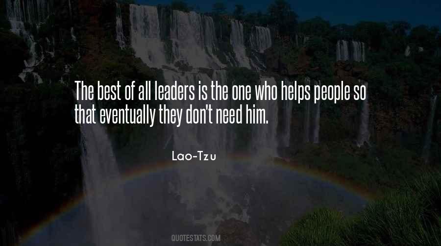 Lao Tzu Leadership Quotes #216547