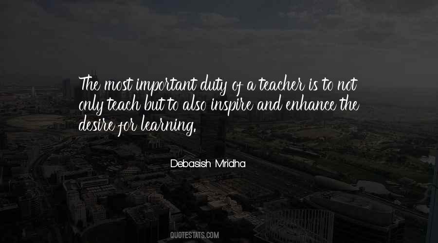 Duty Of A Teacher Quotes #641809