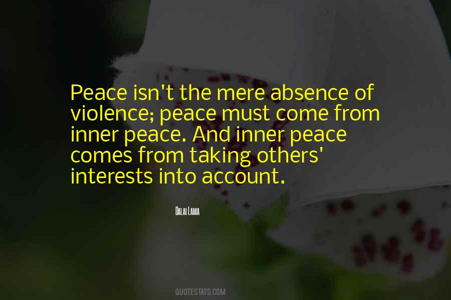 Violence Peace Quotes #1141697