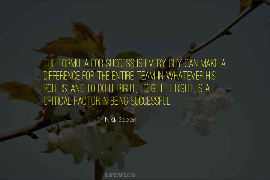 Formula Of Success Quotes #1040840