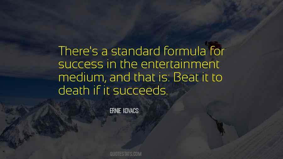 Formula Of Success Quotes #1715182