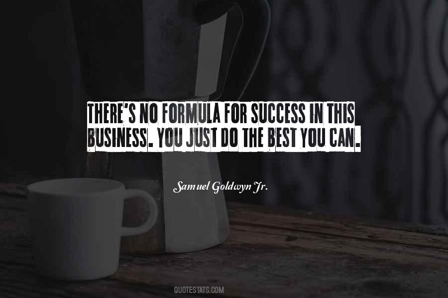 Formula Of Success Quotes #192655