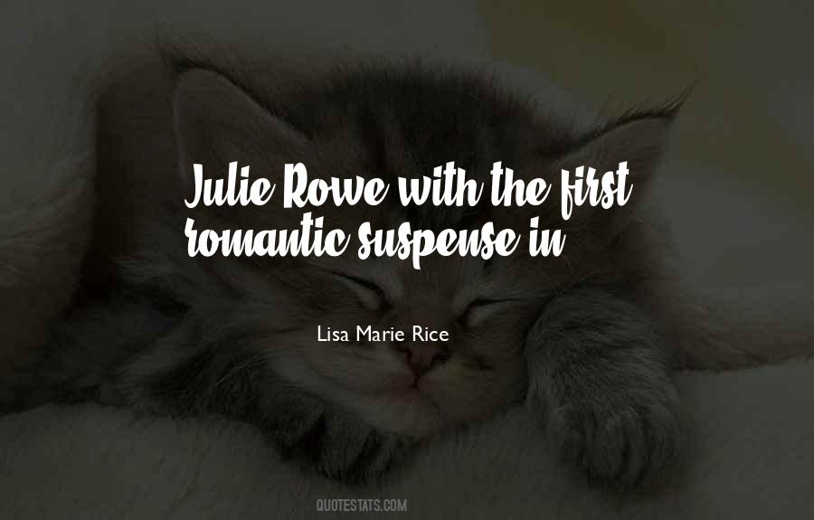 Romantic Suspense Quotes #1046970