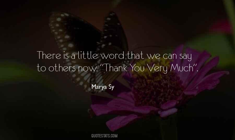 3 Word Thank You Quotes #1154863