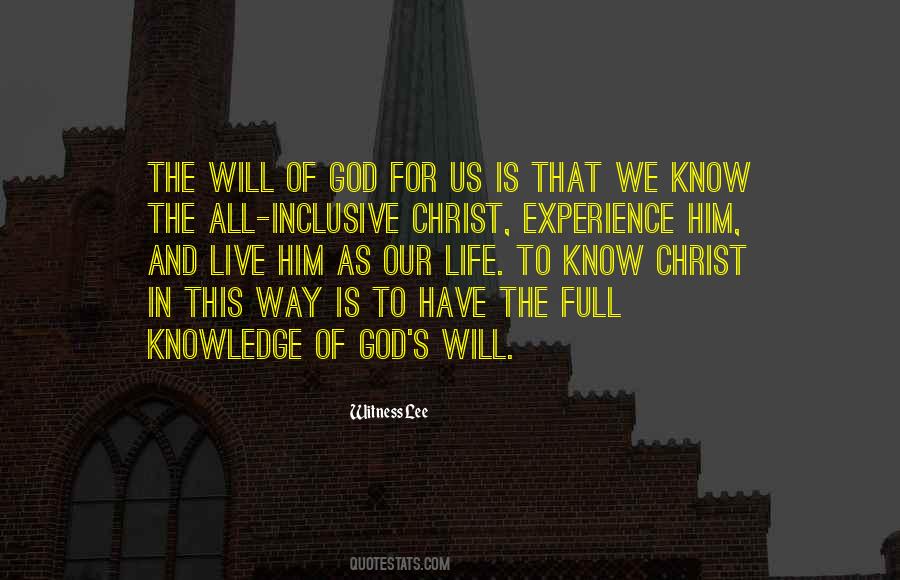 Experience Of Christ Quotes #1233619