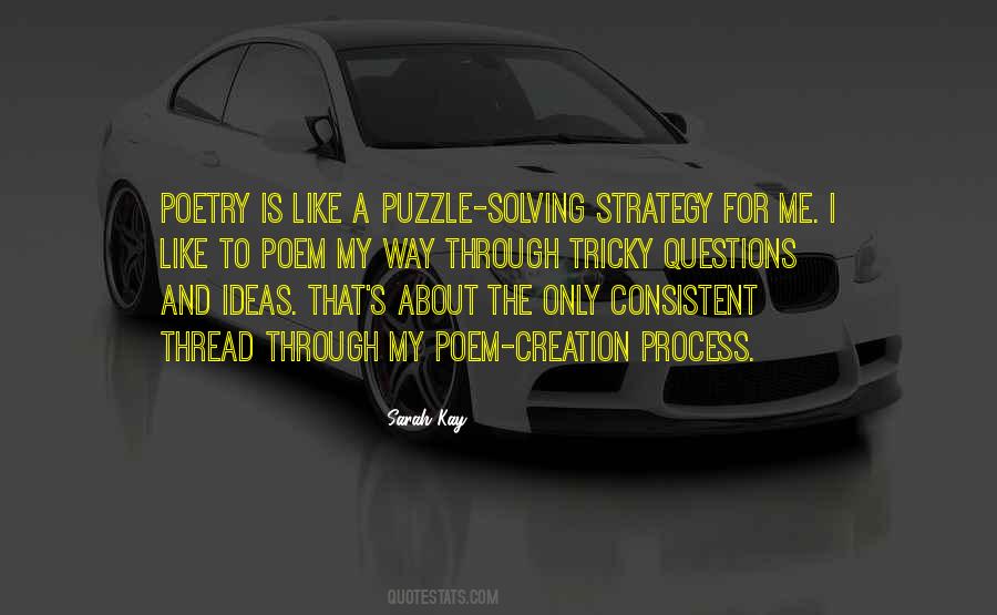 Solving A Puzzle Quotes #1049413