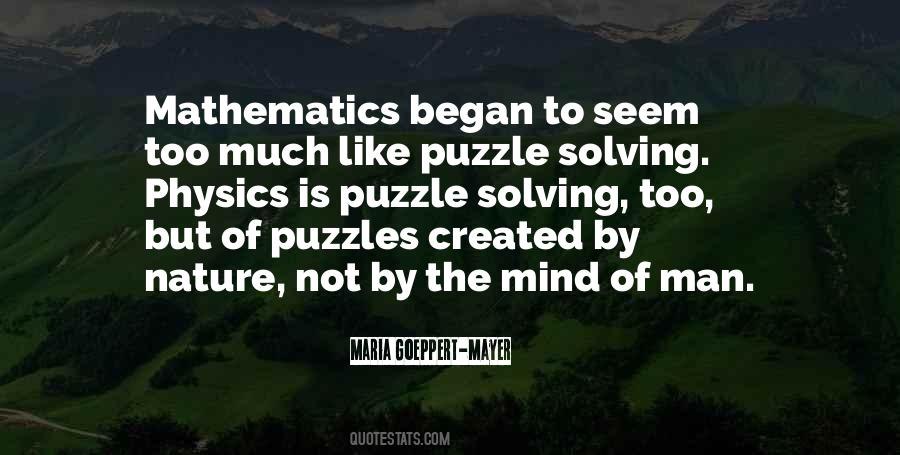Solving A Puzzle Quotes #44240