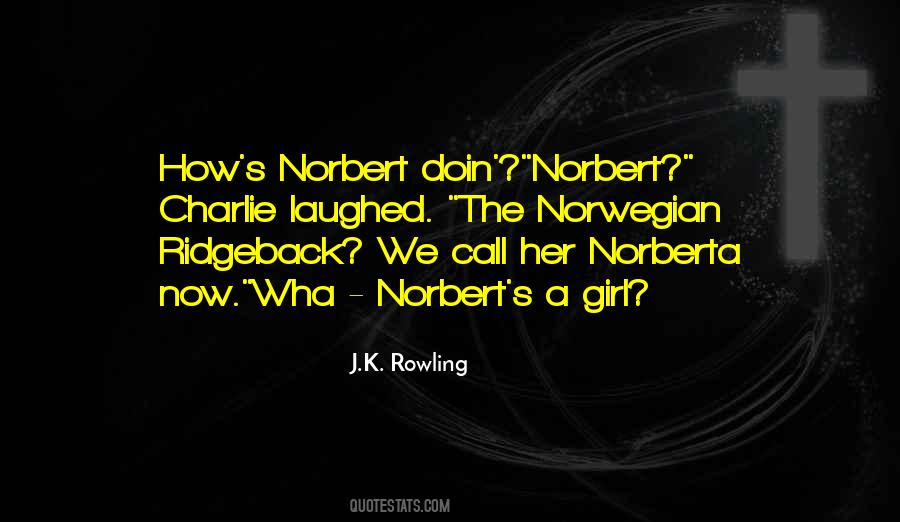 Quotes About Norbert #287506