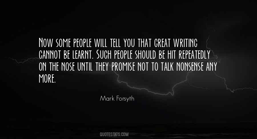 Quotes About Nonsense Talk #1010967