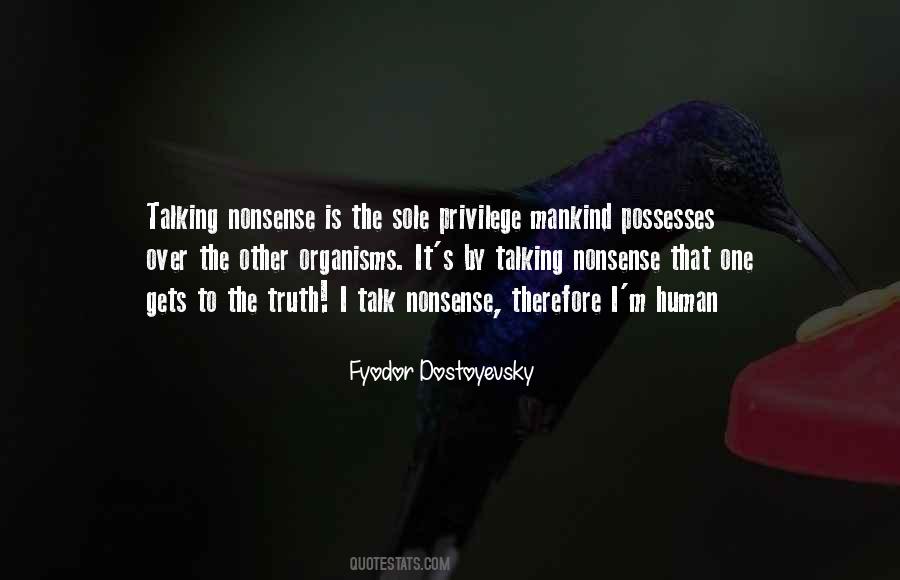 Quotes About Nonsense Talk #294635