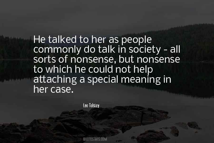 Quotes About Nonsense Talk #980045