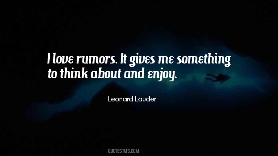 Rumors About You Quotes #606847