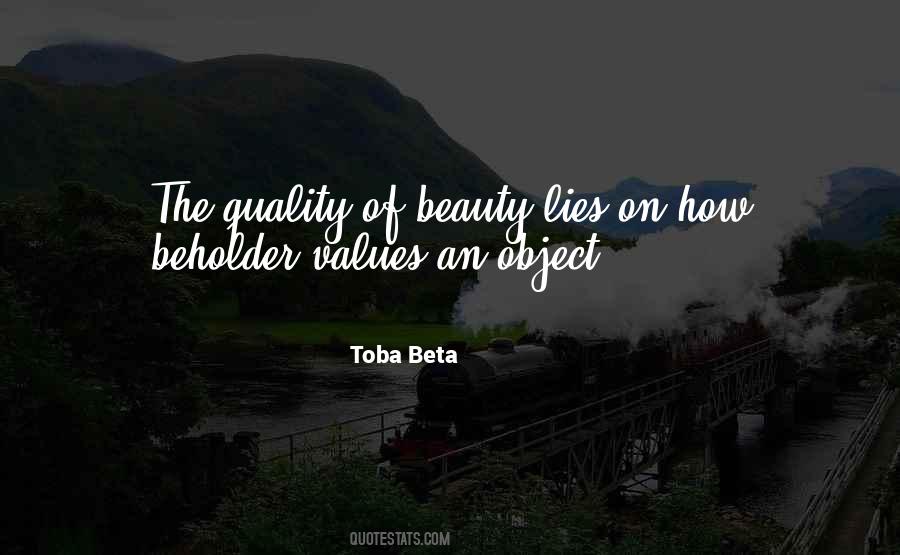 Beauty Quality Beholder Value Quotes #426332