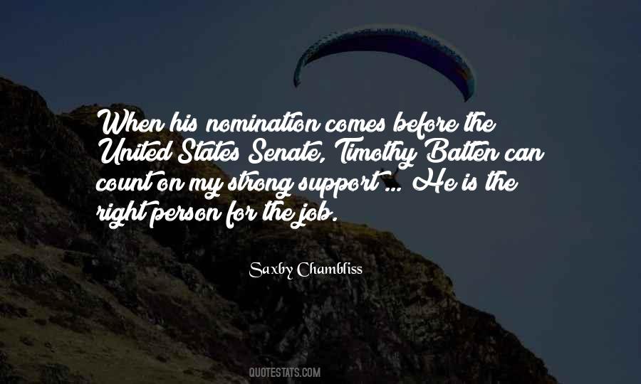 Quotes About Nomination #518624