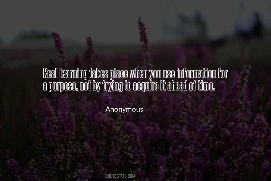 Purpose Of Learning Quotes #797441