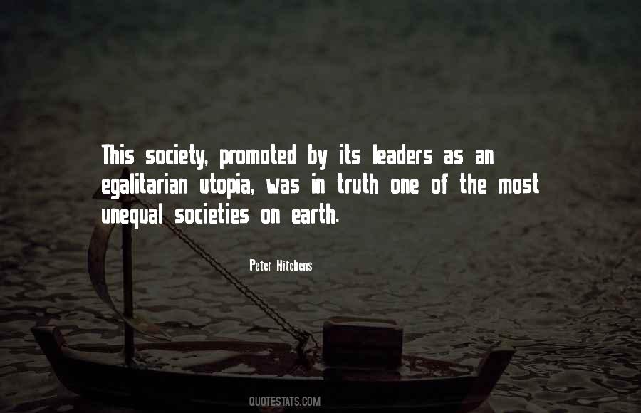 Egalitarian Society Quotes #659747