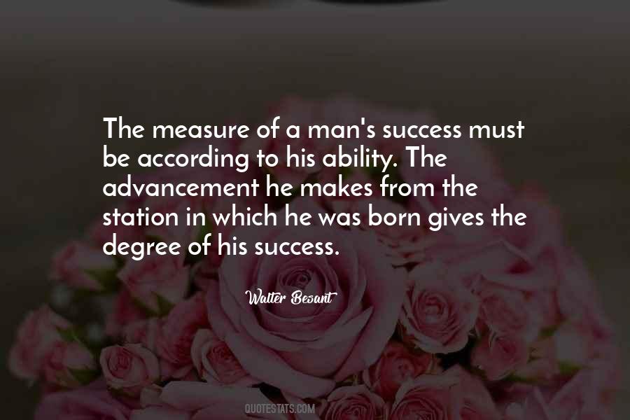 A Man's Success Quotes #523421