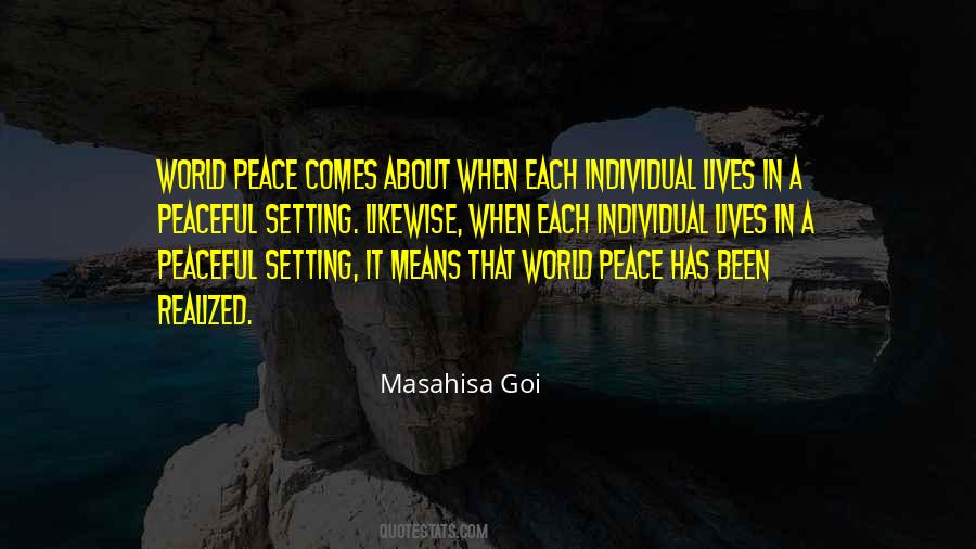 A Peaceful World Quotes #368807