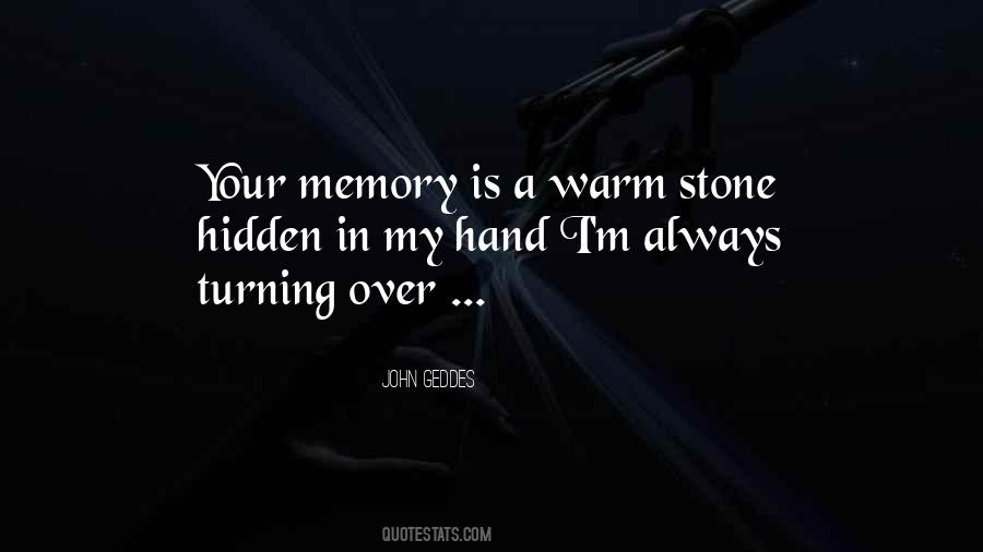 A Stone In My Hand Quotes #1390520