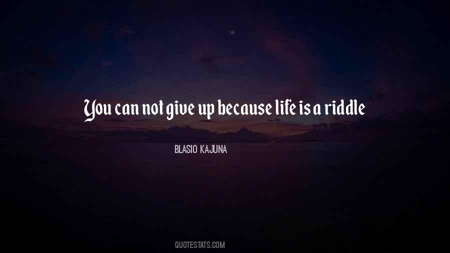 Life Is A Riddle Quotes #1084269