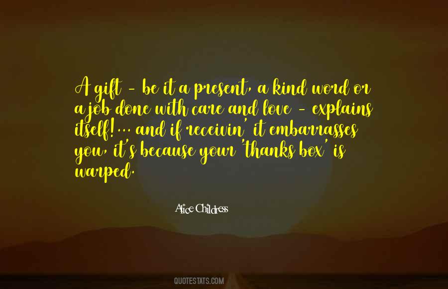 A Word Of Thanks Quotes #1725417