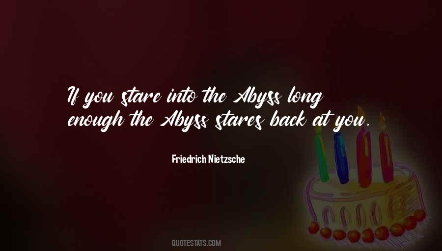 Quotes About Nietzsche Abyss #1019882