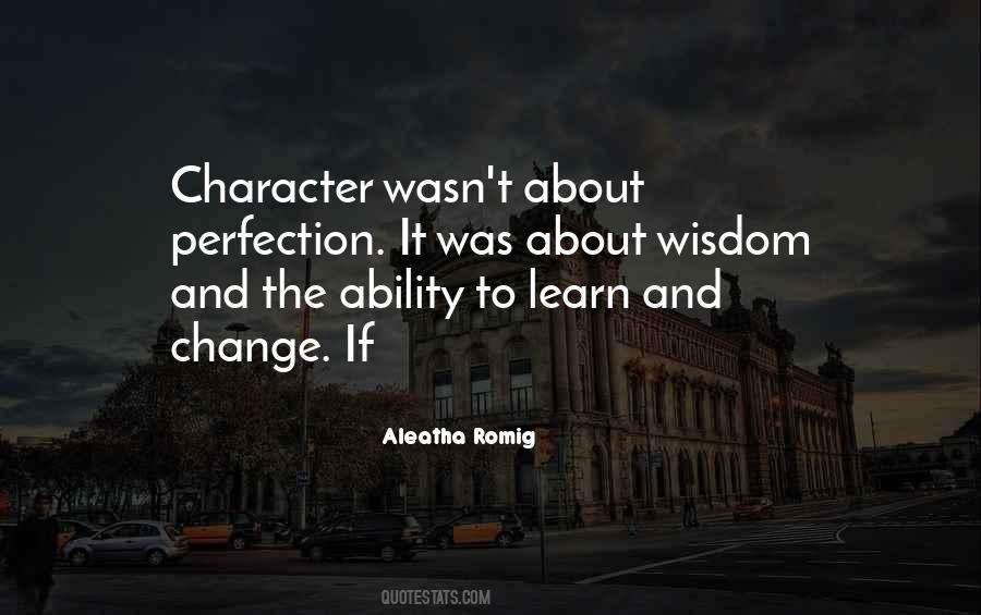 Ability And Character Quotes #1266329