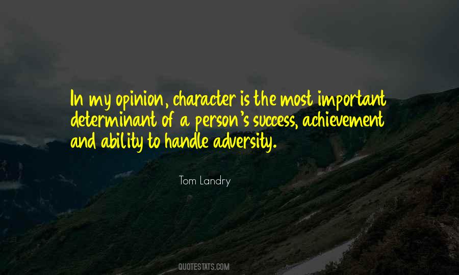Ability And Character Quotes #1851152