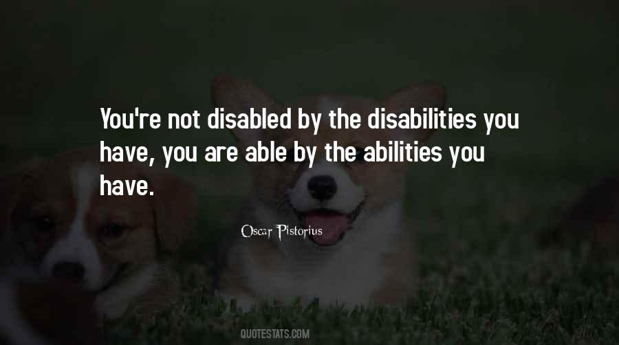 Ability Vs Disability Quotes #381308