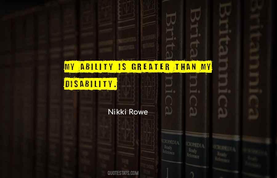 Ability Vs Disability Quotes #562843