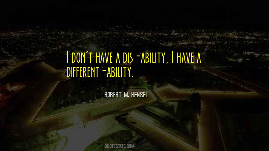 Ability Vs Disability Quotes #84563