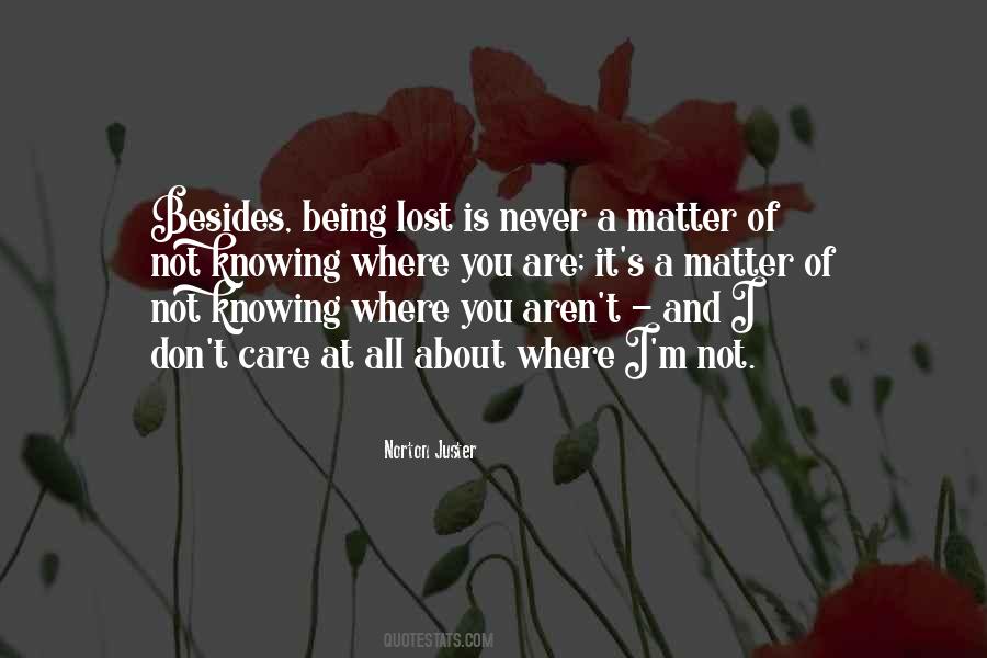 About Being Lost Quotes #1661873