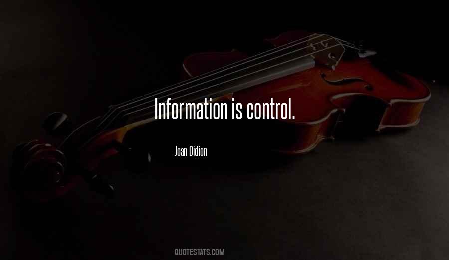Information Control Quotes #49872