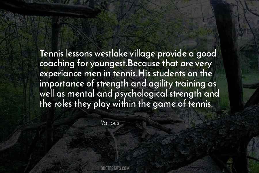 Tennis Lessons Quotes #766530