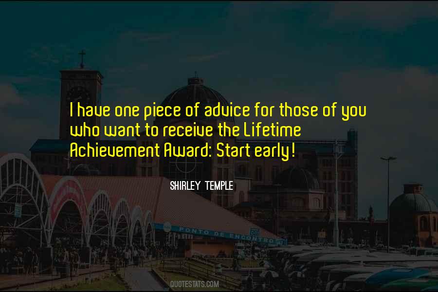 Achievement Award Quotes #1530793