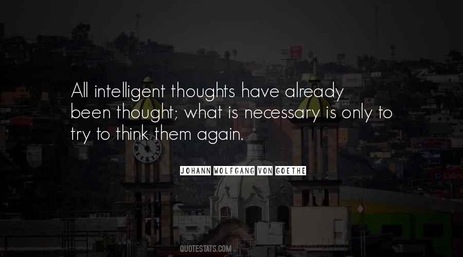 Intelligent Thoughts Quotes #1737277