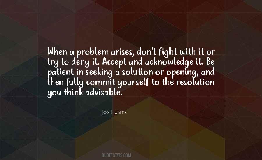Acknowledge The Problem Quotes #1422058