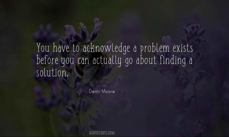 Acknowledge The Problem Quotes #394998