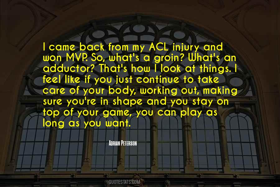 Acl Injury Quotes #557431