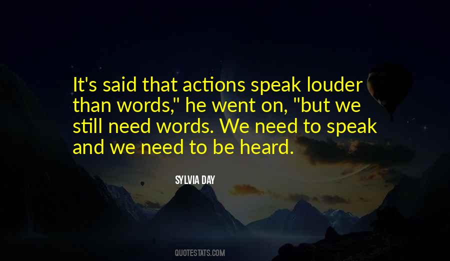 Actions Louder Quotes #1541568