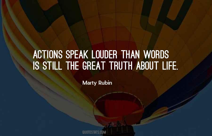 Actions Louder Quotes #796639