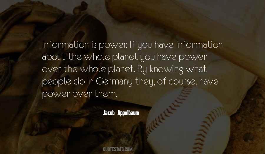 Power Of Information Quotes #530100