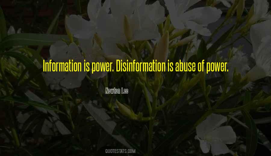 Power Of Information Quotes #974803