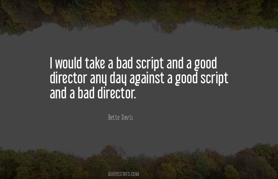 Good Script Quotes #1436370