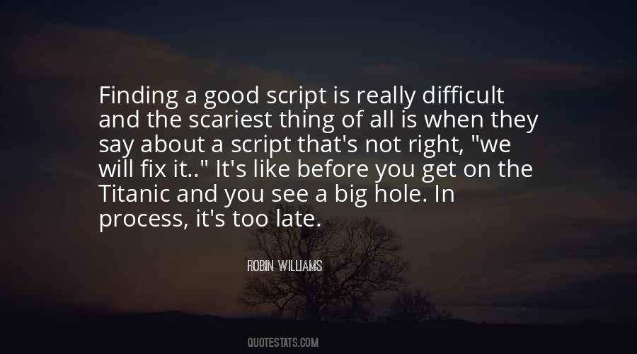 Good Script Quotes #523514