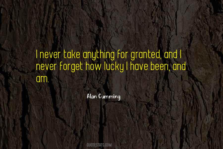 Quotes About Never Take Anything For Granted #981853