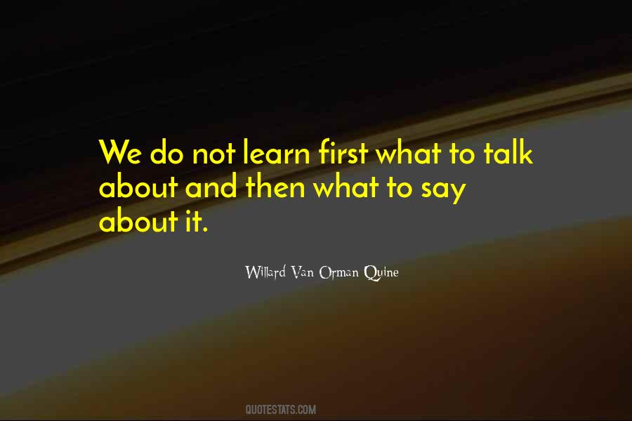 What To Say Quotes #1713164