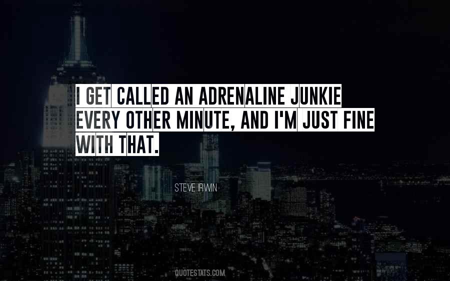 Adrenaline Junkie Quotes #1840012