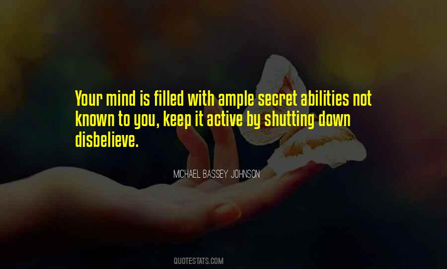 Shutting Down Mind Quotes #702909