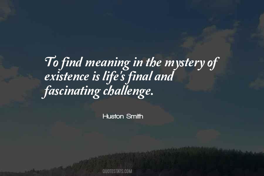 Mystery Of Existence Quotes #1133830
